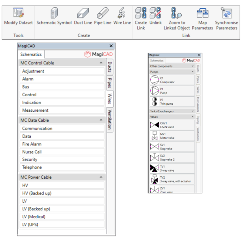 MagiCAD Schematics Easy-symbol installation and definition