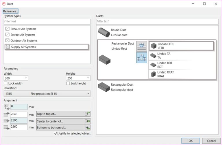 MagiCAD Ventilation Duct drawing tools