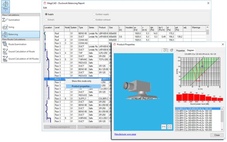 MagiCAD Ventilation Ventilation calculations