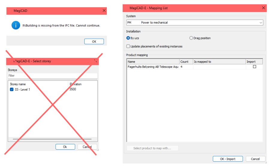 MagiCAD for AutoCAD-Improvements to IFC import from DIALux evo