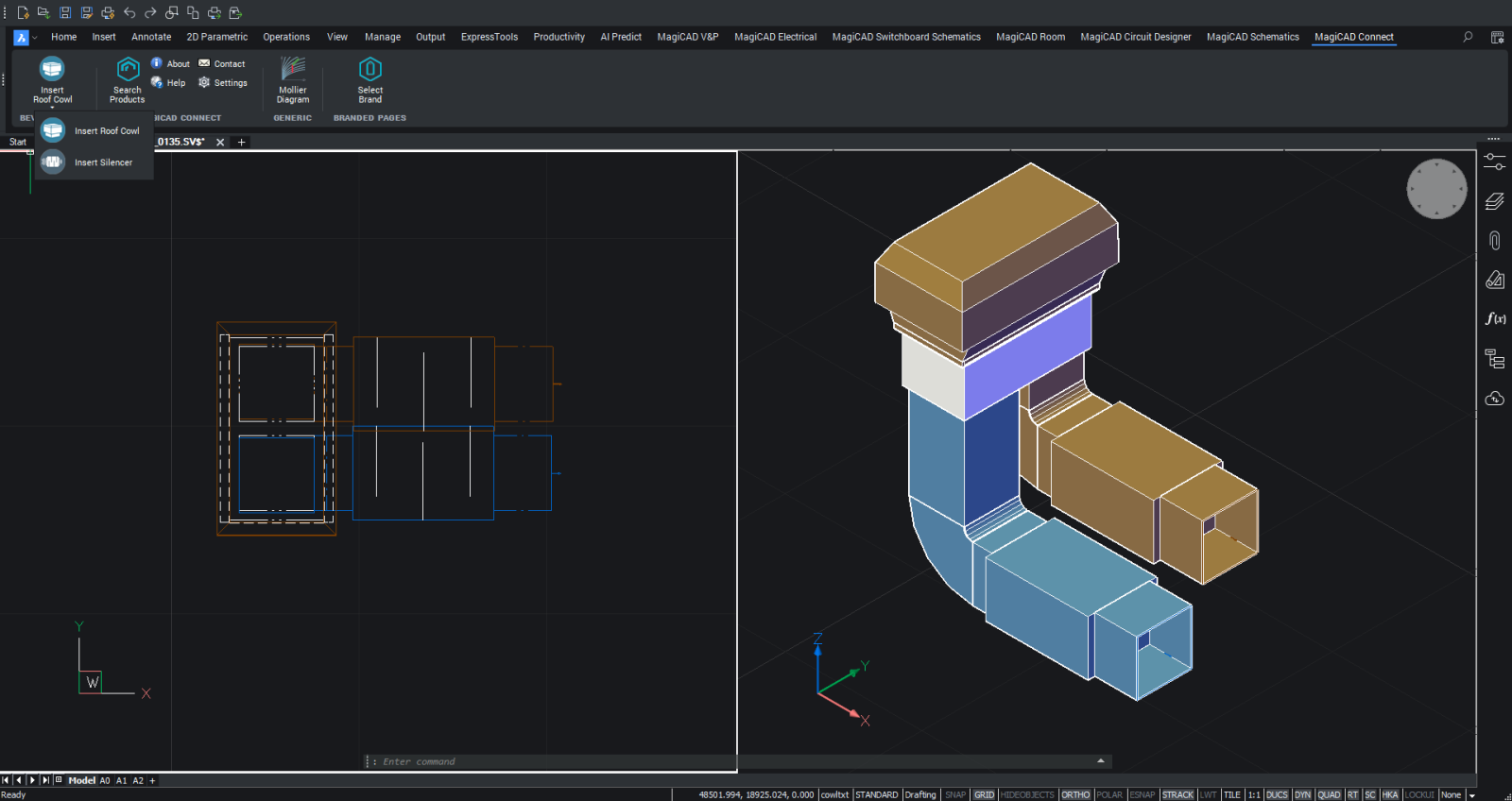Bevent Rasch plugin in MagiCAD for BricsCAD